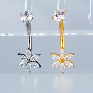 Piercing Titanyum Göbek Fashion Çiçek