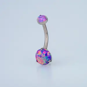 Piercing Titanyum Göbek opal