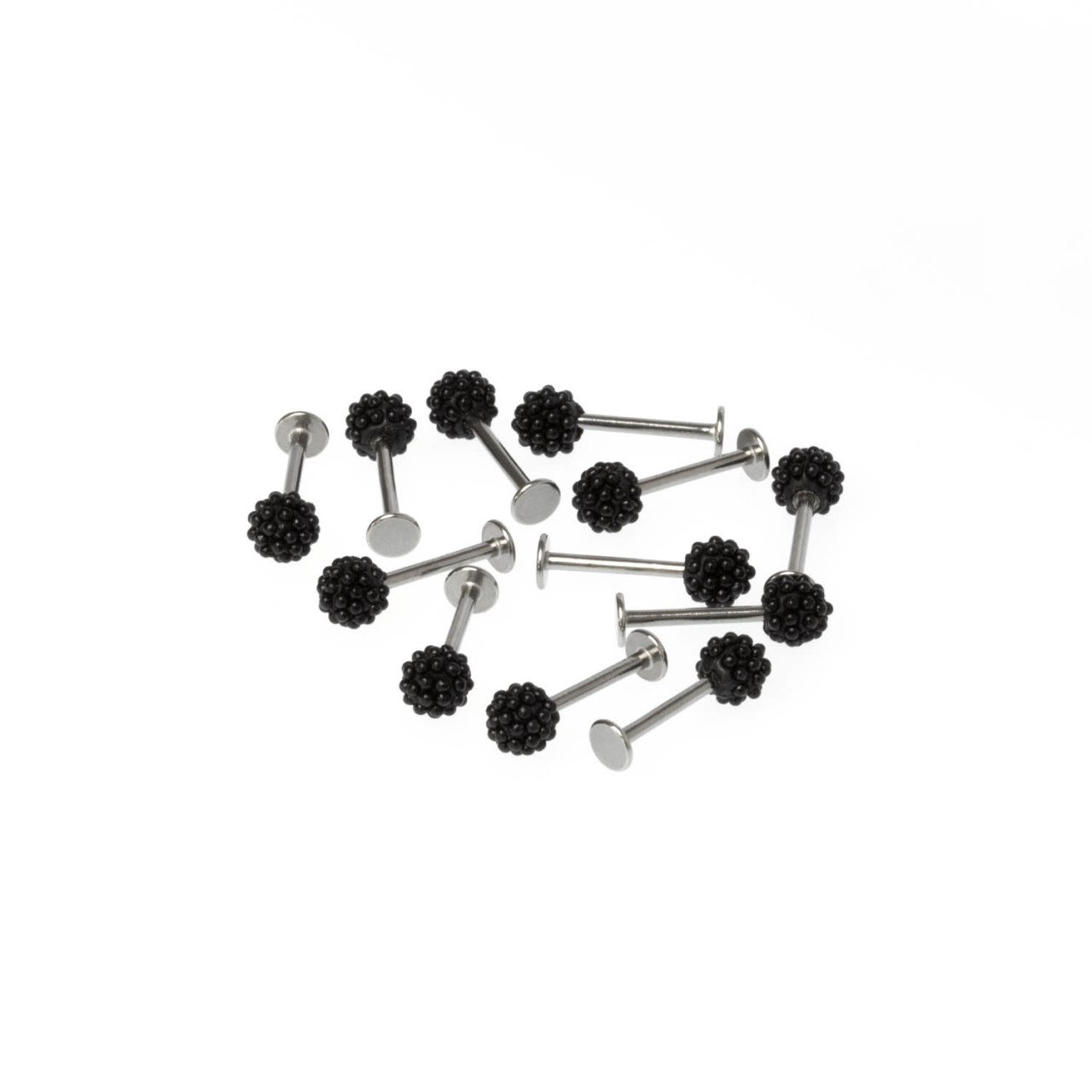 Toptan 316L Çelik Piercing Labret  5mm Top Boy: 1.2x10x5mm
