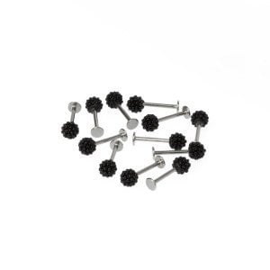 Toptan 316L Çelik Piercing Labret  5mm Top Boy: 1.2x10x5mm