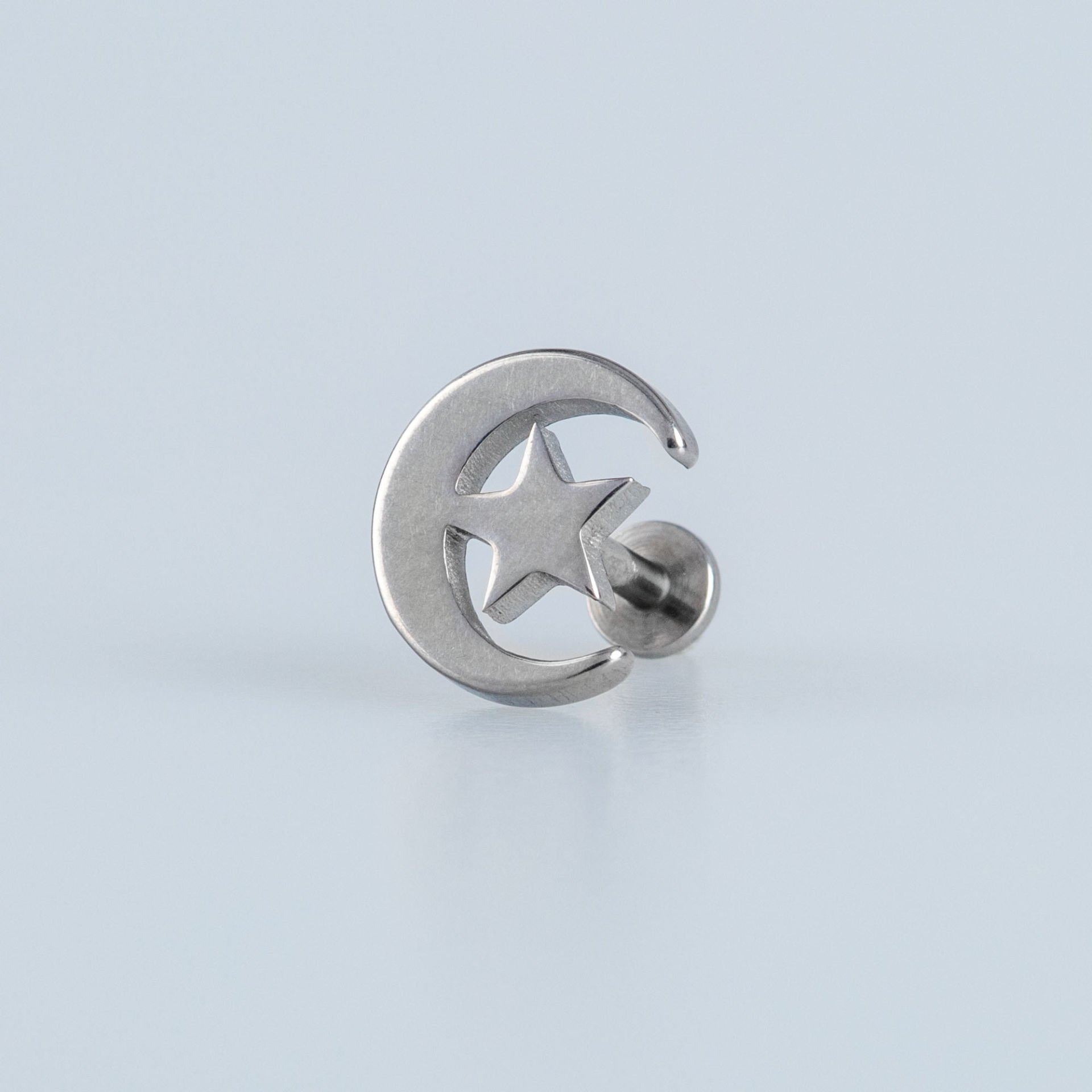 Piercing Çelik Tragus Ay Yıldız