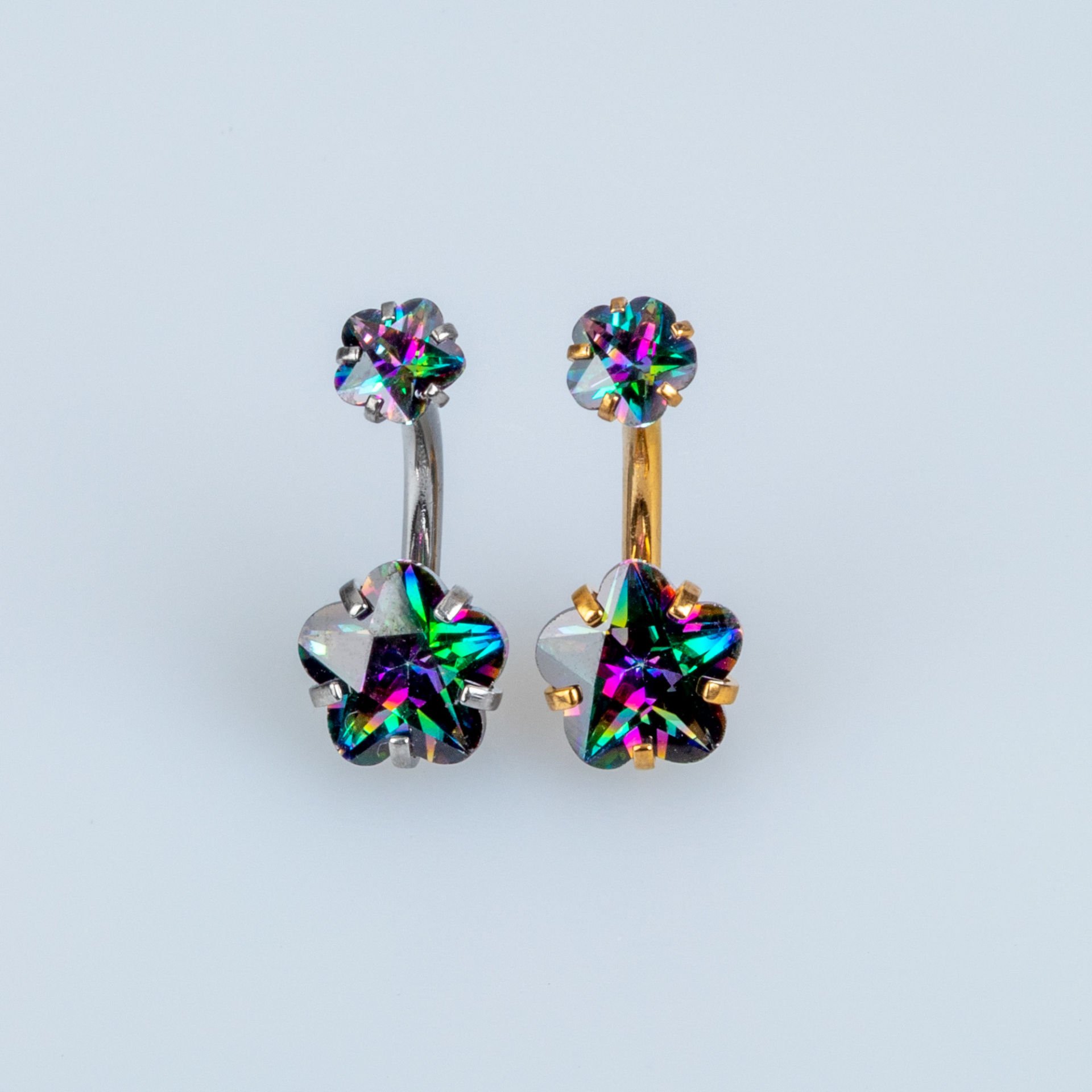 Piercing Göbek 8mm Yıldız Taş