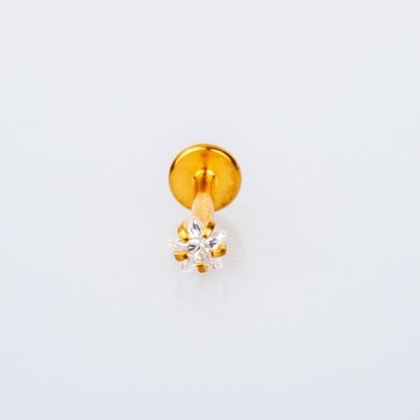 Piercing Labret 4mm Yıldız Taş