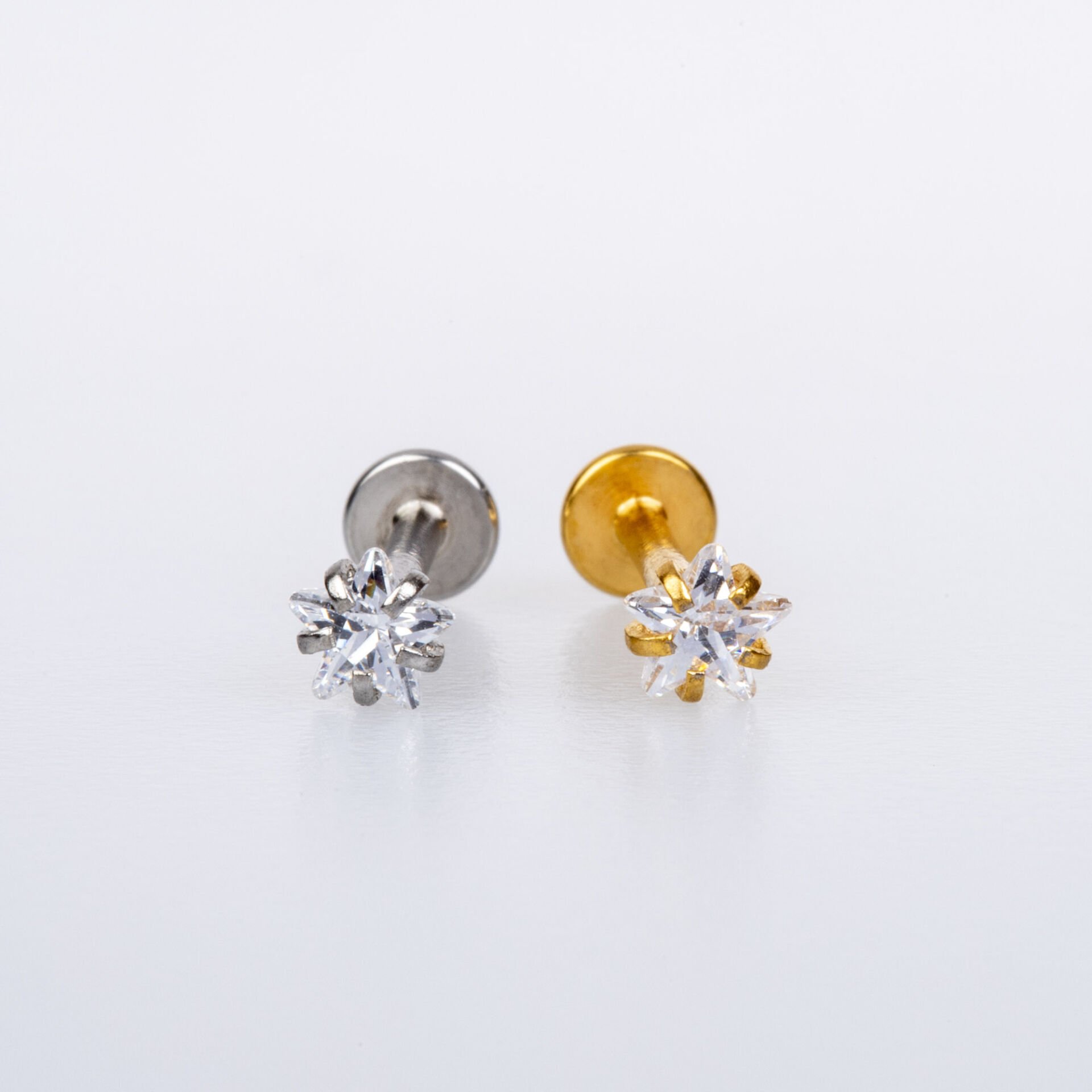 Piercing Labret 4mm Yıldız Taş