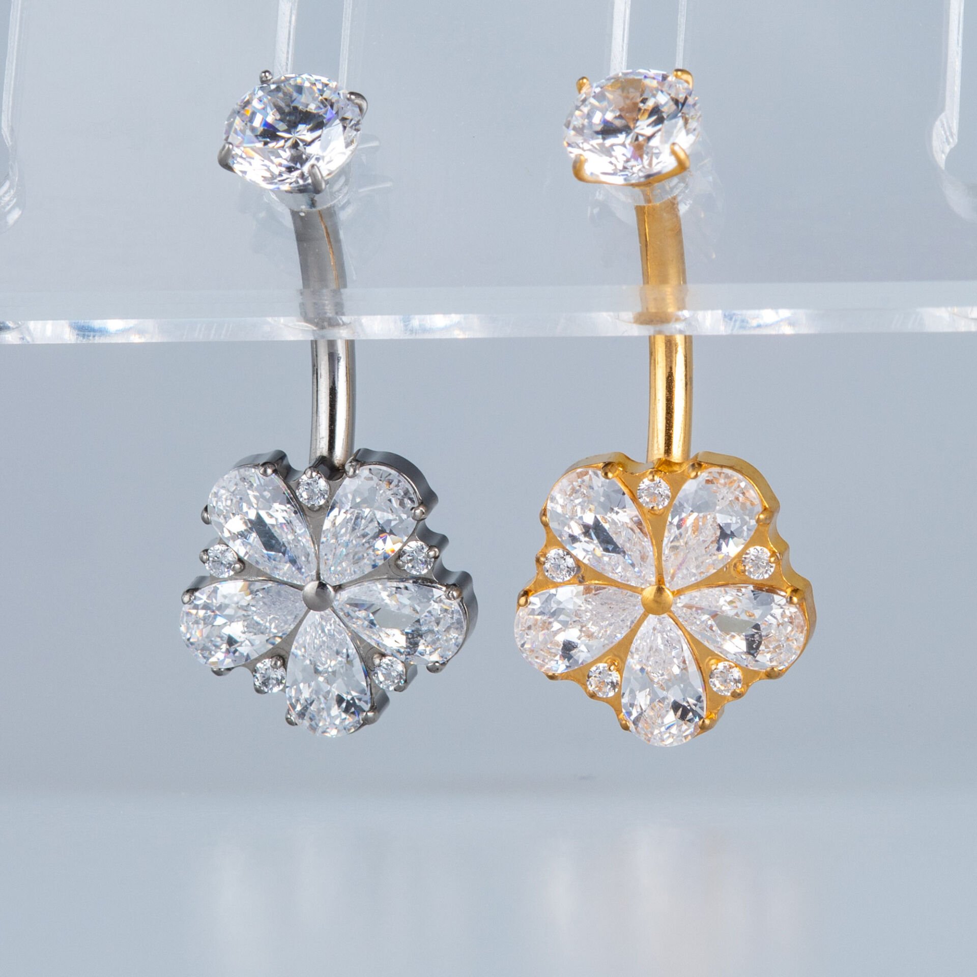 Piercing Titanyum Göbek Fashion Çiçek