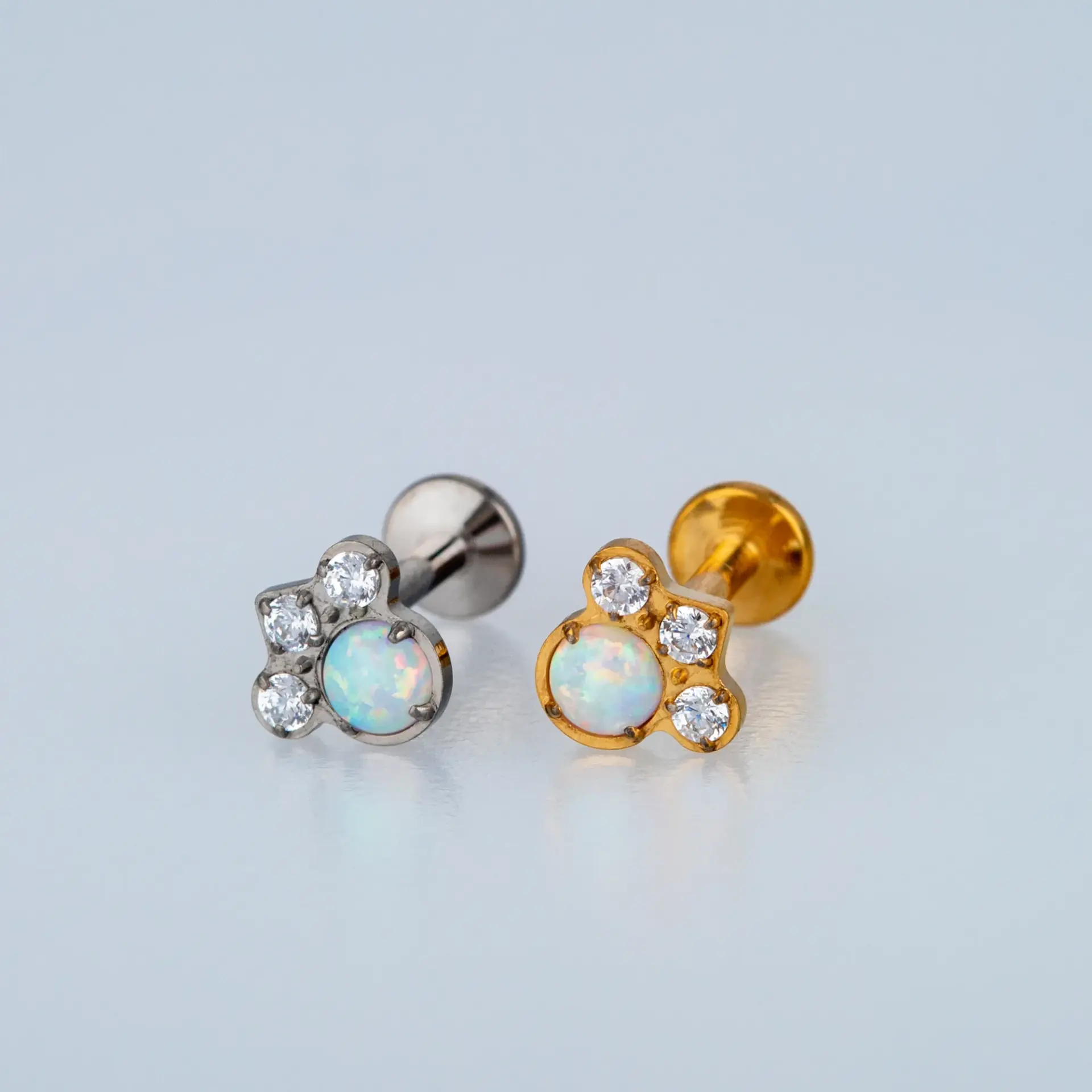 Piercing Titanyum Tragus Opal Pati