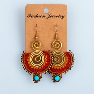 El Yapımı Pirinç Makrome Küpe 5 Renk Seçeneği 1 Çift Renk 5