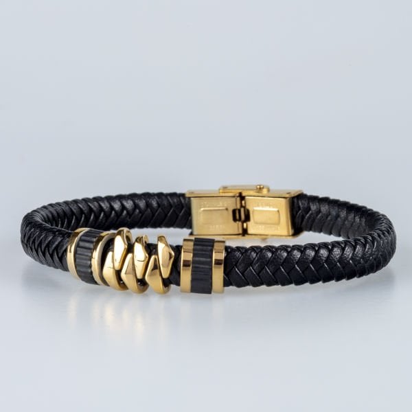 Erkek Deri Çelik Bileklik