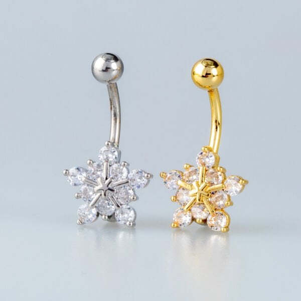 Piercing Göbek Kar Tanesi