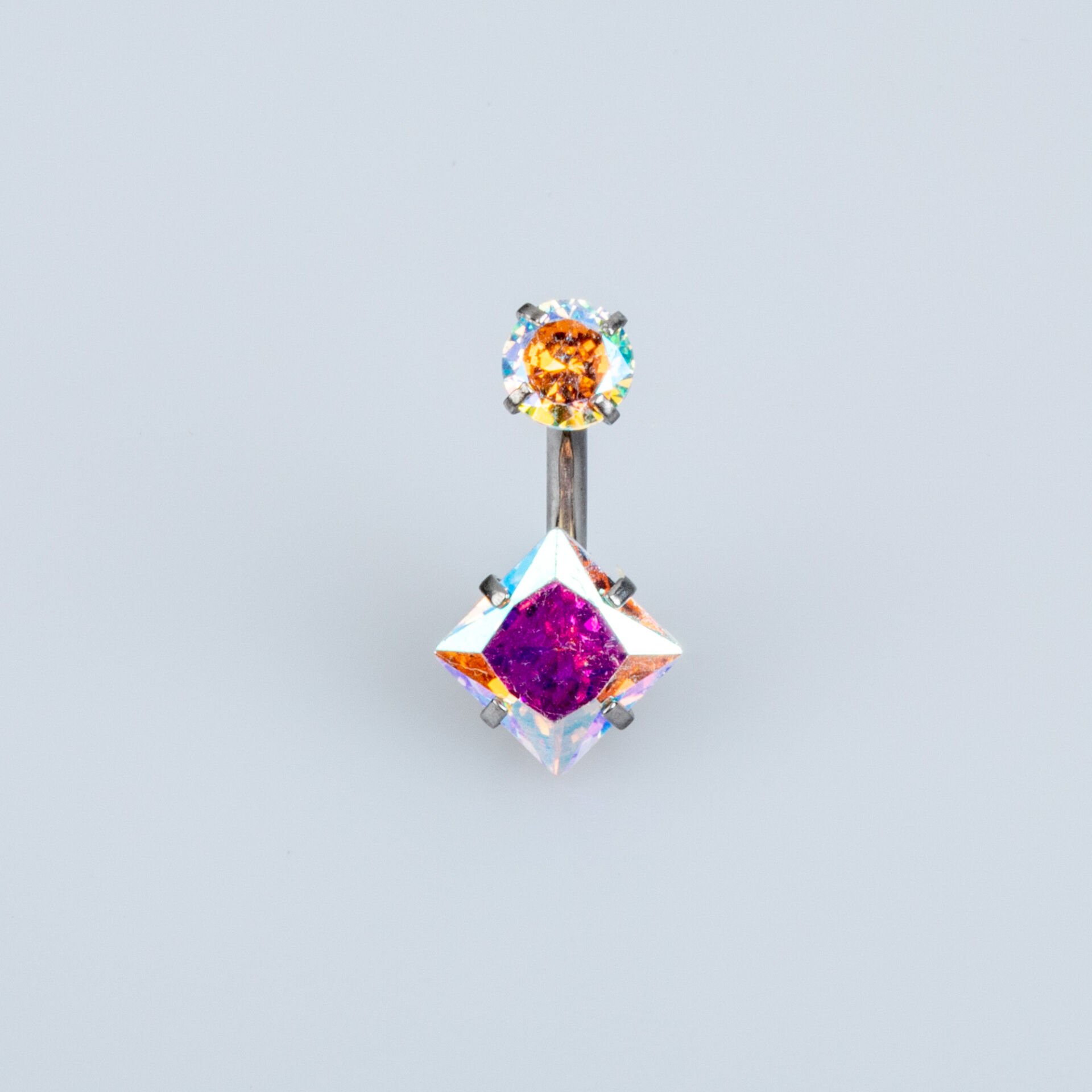 Piercing Göbek 8mm Kare Taş