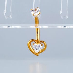Piercing Titanyum Göbek Fashion Kalp