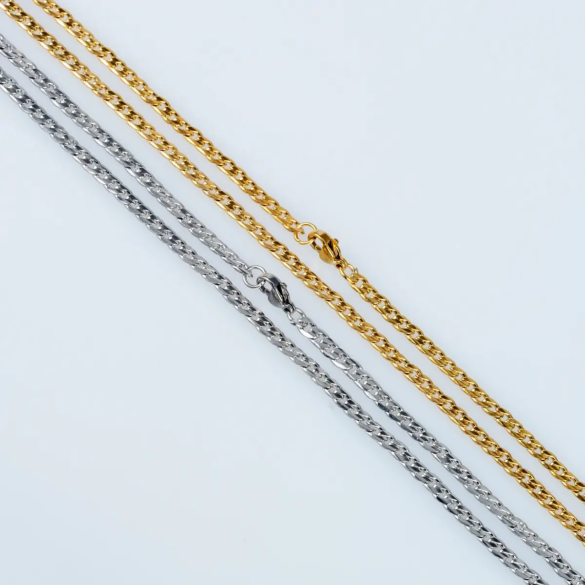 Toptan 316L Çelik 4mm Klasik Gurmet Zincir Kolye (70cm)