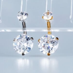 Piercing Titanyum Göbek Fashion 10mm Yuvarlak Taş