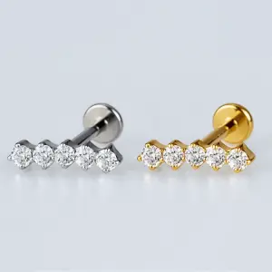 Piercing Titanyum Tragus Beyaz 8mm