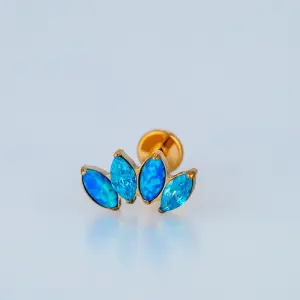 Piercing Titanyum Tragus Opal Lotus