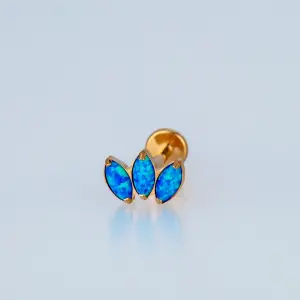 Piercing Titanyum Tragus Opal Lotus
