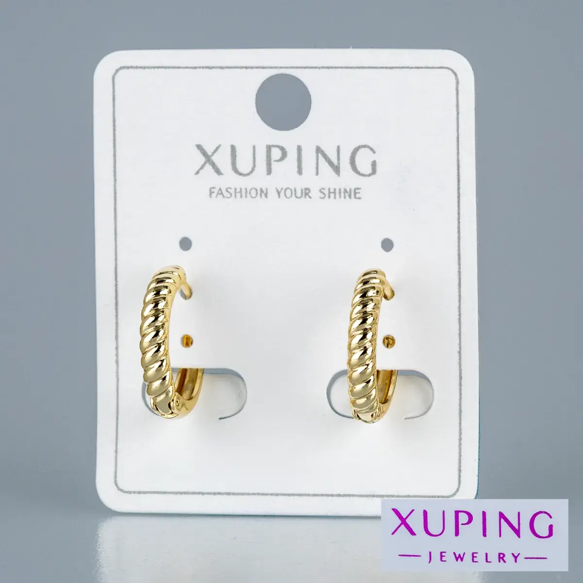 Toptan Xuping Burgu Desen Halka Küpe