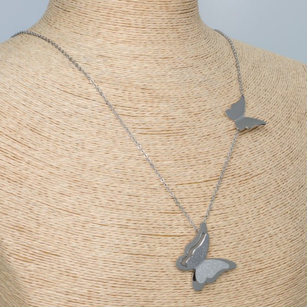 Steel Necklace Butterfly