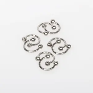 Toptan G23 Titanyum İlk Delim Piercing Septum Smiley 3mm Top Çap: 10mm