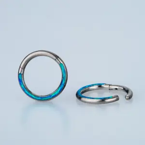Piercing Titanyum Segment 8mm Halka Opal