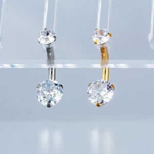 Piercing Titanyum Göbek Fashion 6mm Yuvarlak Taş