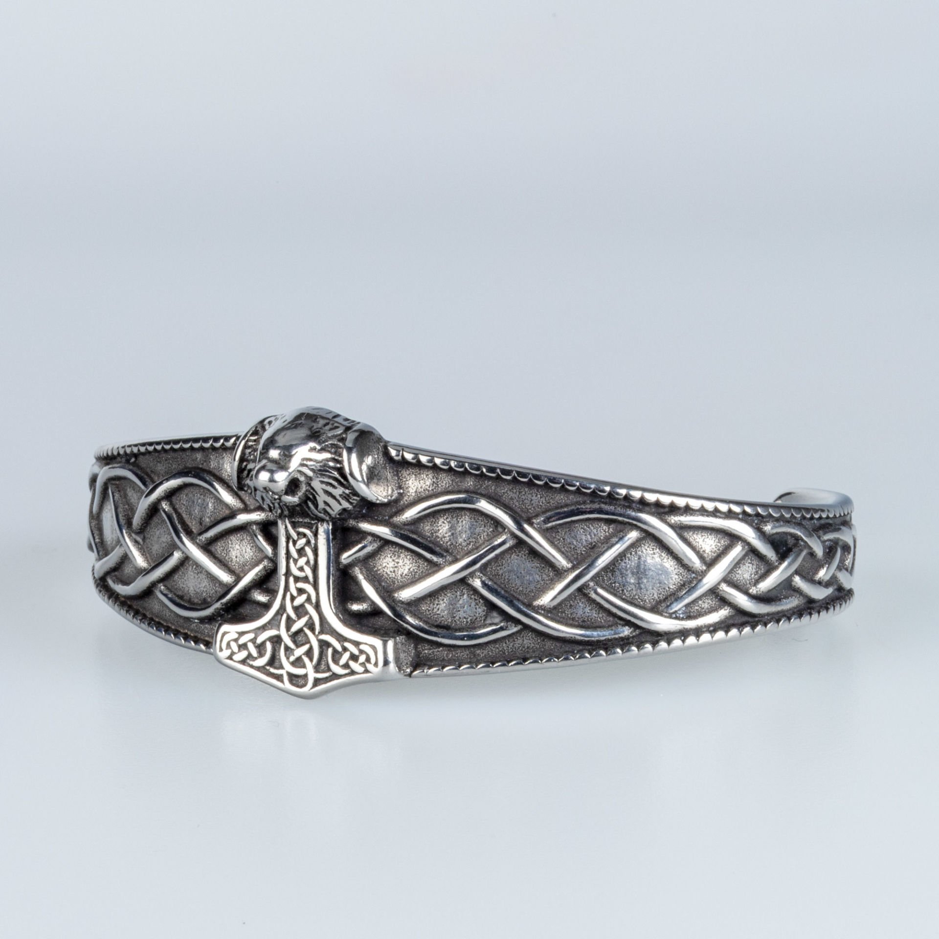 Erkek Çelik Kelepçe Bileklik Antrasit Renk