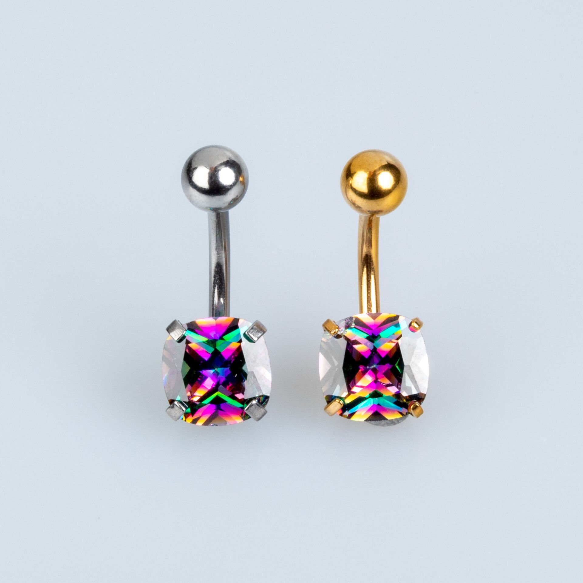 Piercing Göbek 8mm Kare Taş