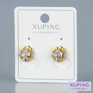 Toptan Xuping Pimli Çiçek Küpe