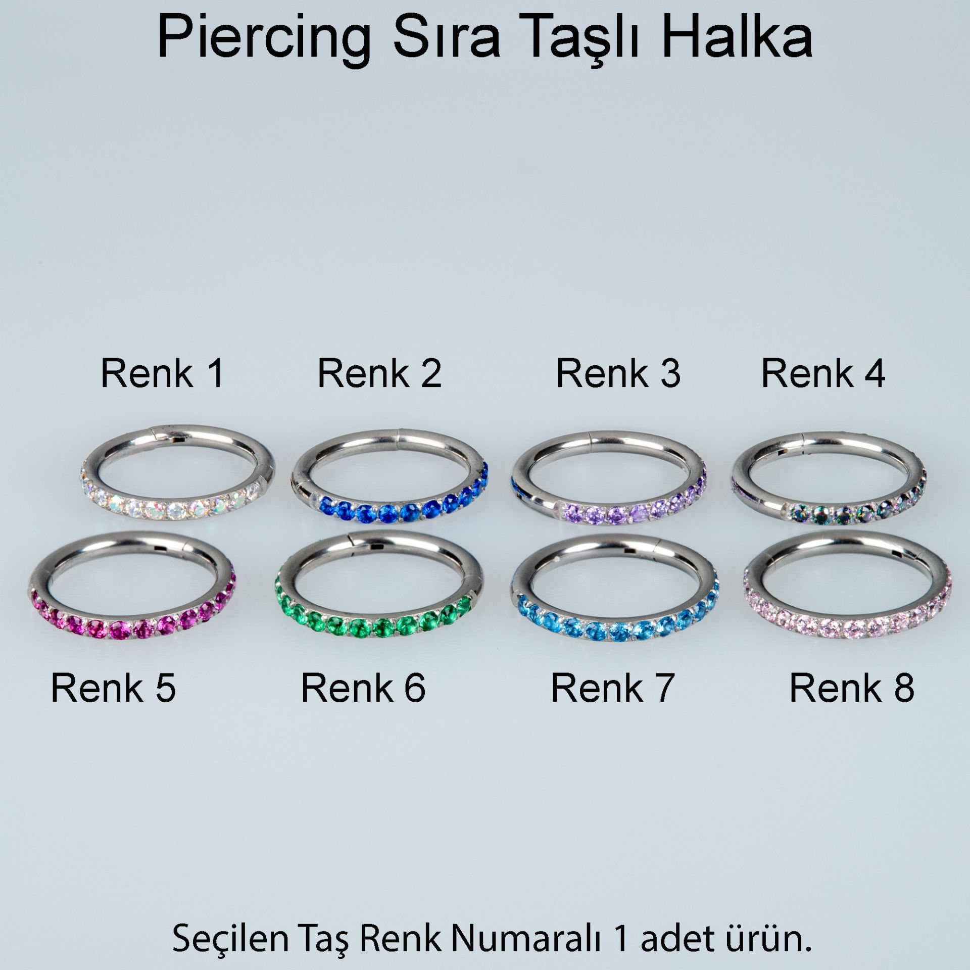 Halka Piercing Sıra Taş