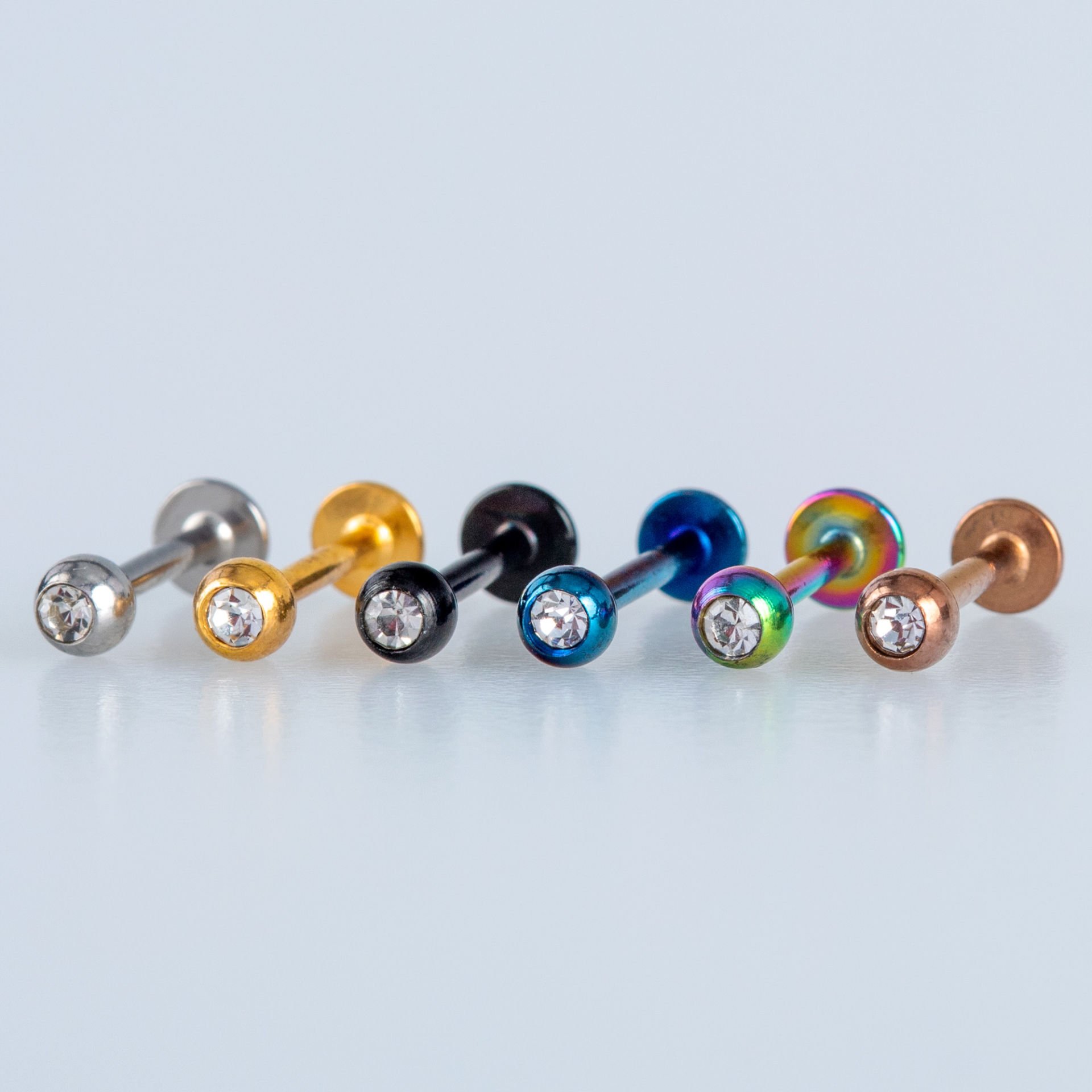 Piercing Labret 3mm Stone Top Brown 8mm