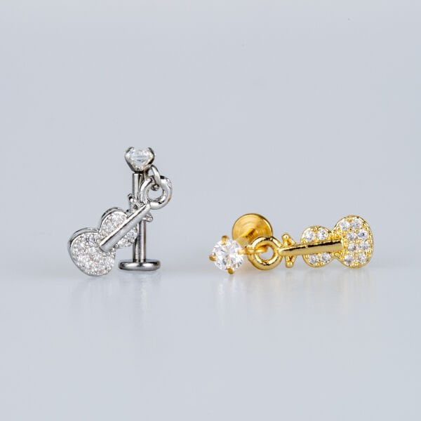 Piercing Tragus Violin Yellow 8mm