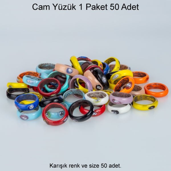 Glass Ring 1 Pack 50 Pieces