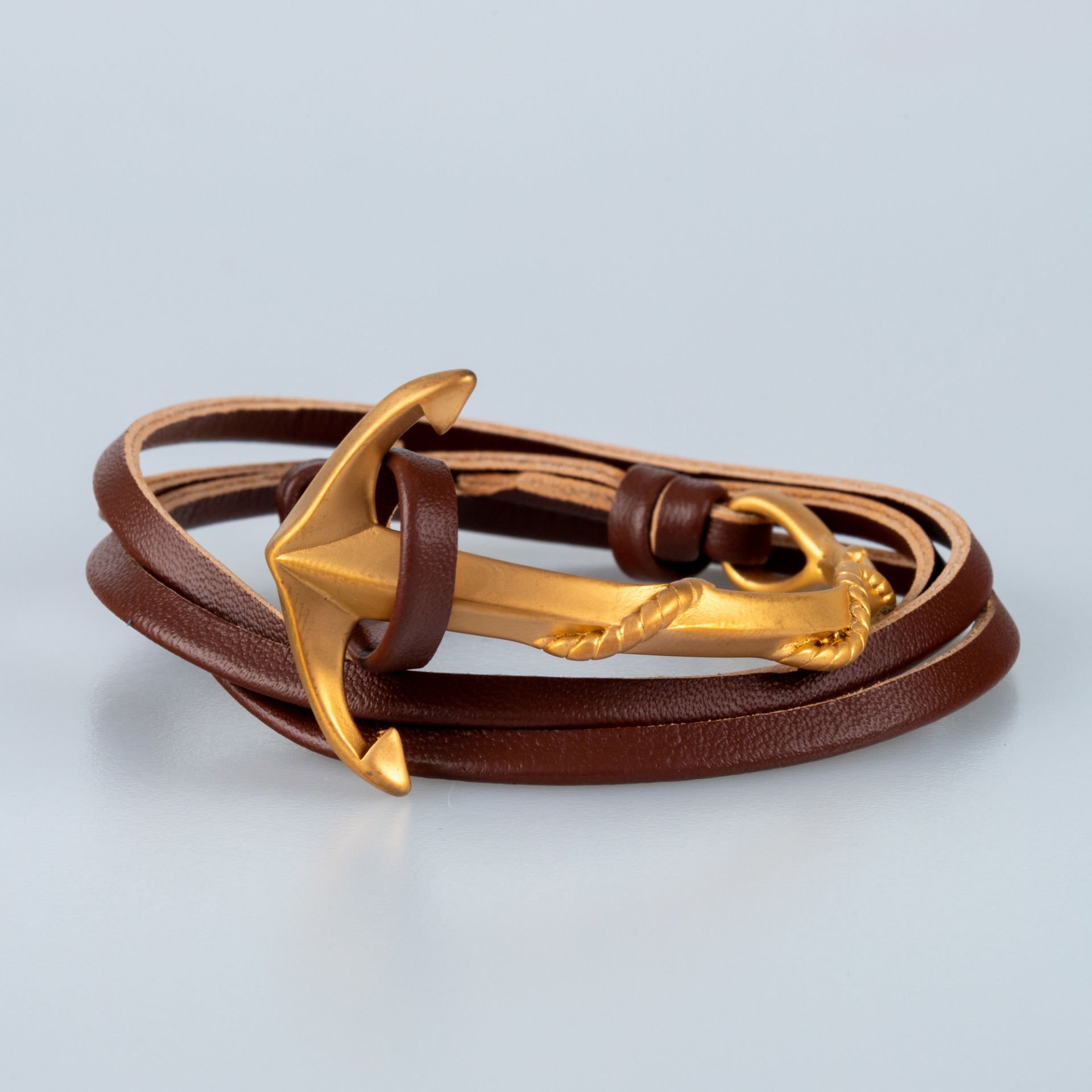 Dolama Bileklik Çelik Çapa 2 Renk Seçeneği Kahve