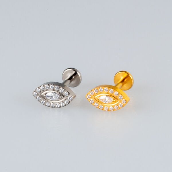 Piercing Titanyum Tragus Göz Sarı