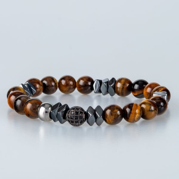 Doğal Taş Bileklik Kaplan Gözü