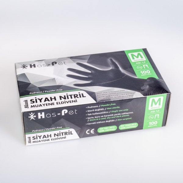 Gloves Nitrile Powder Free Black