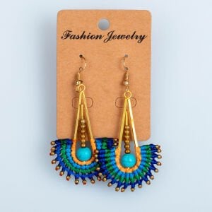 El Yapımı Pirinç Makrome Küpe 5 Renk Seçeneği 1 Çift Renk 5