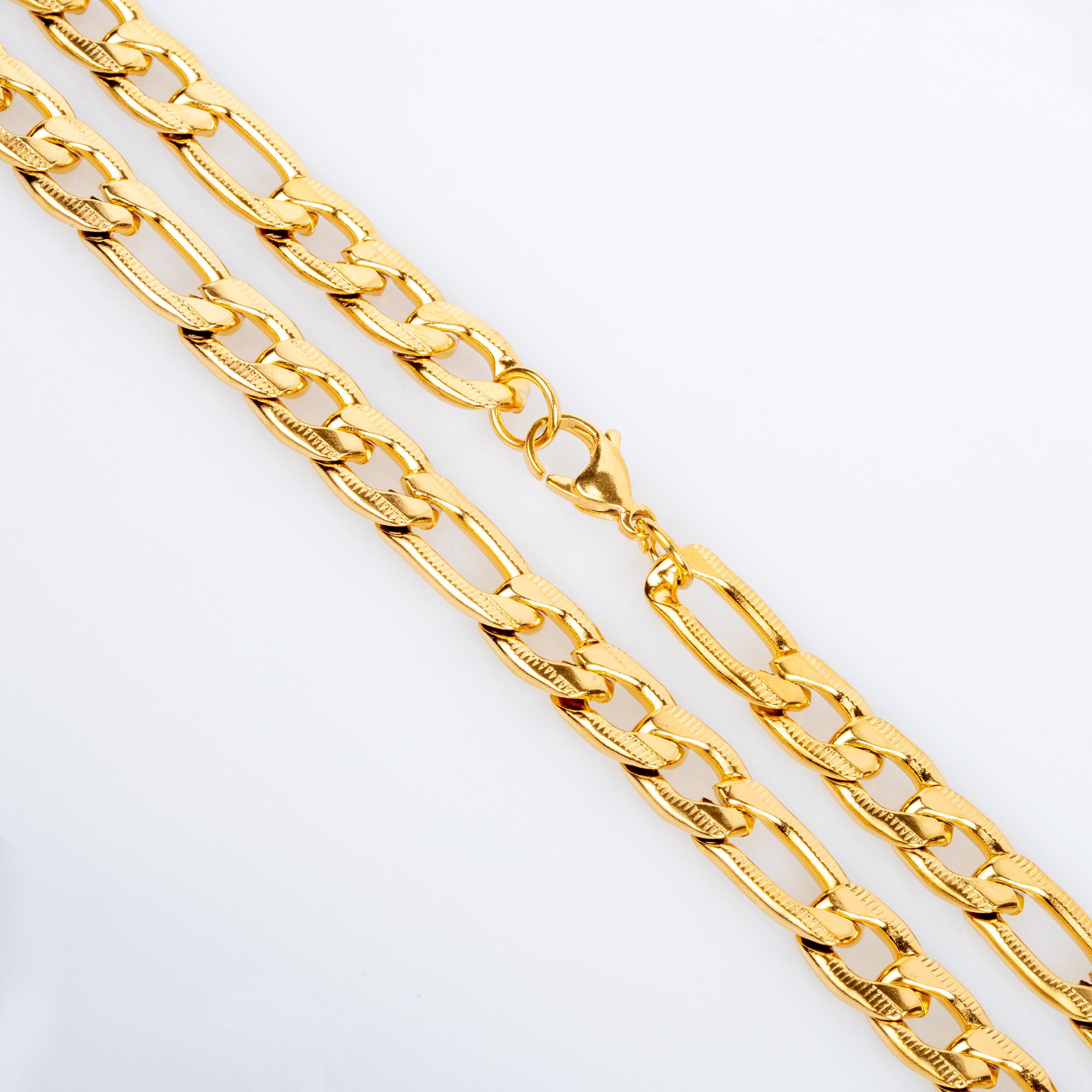 عقد بسلسلة من الفولاذ 8 مم اصفر