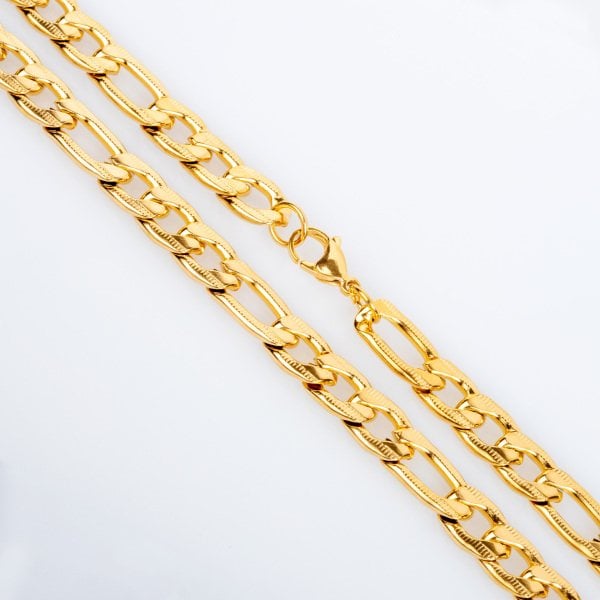 عقد بسلسلة من الفولاذ 8 مم اصفر