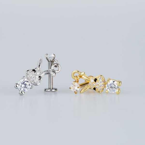 Piercing Tragus Rabbit Yellow 8mm