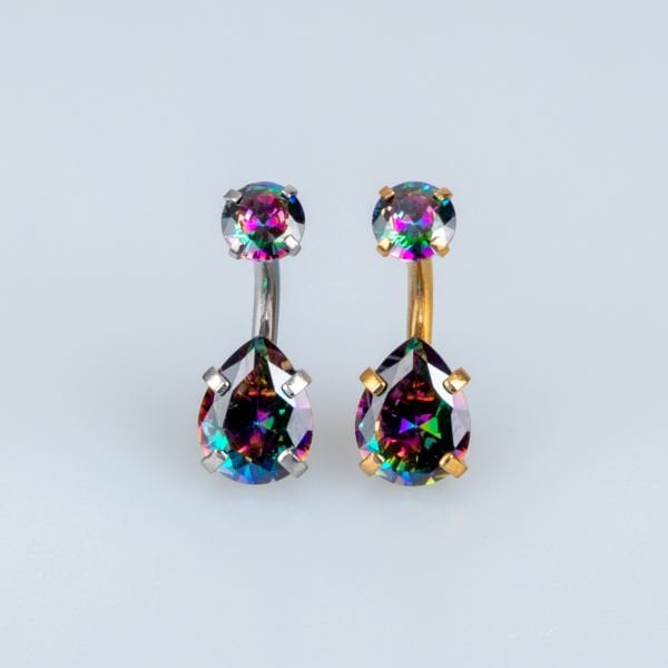 Piercing Göbek 8mm Damla Taş