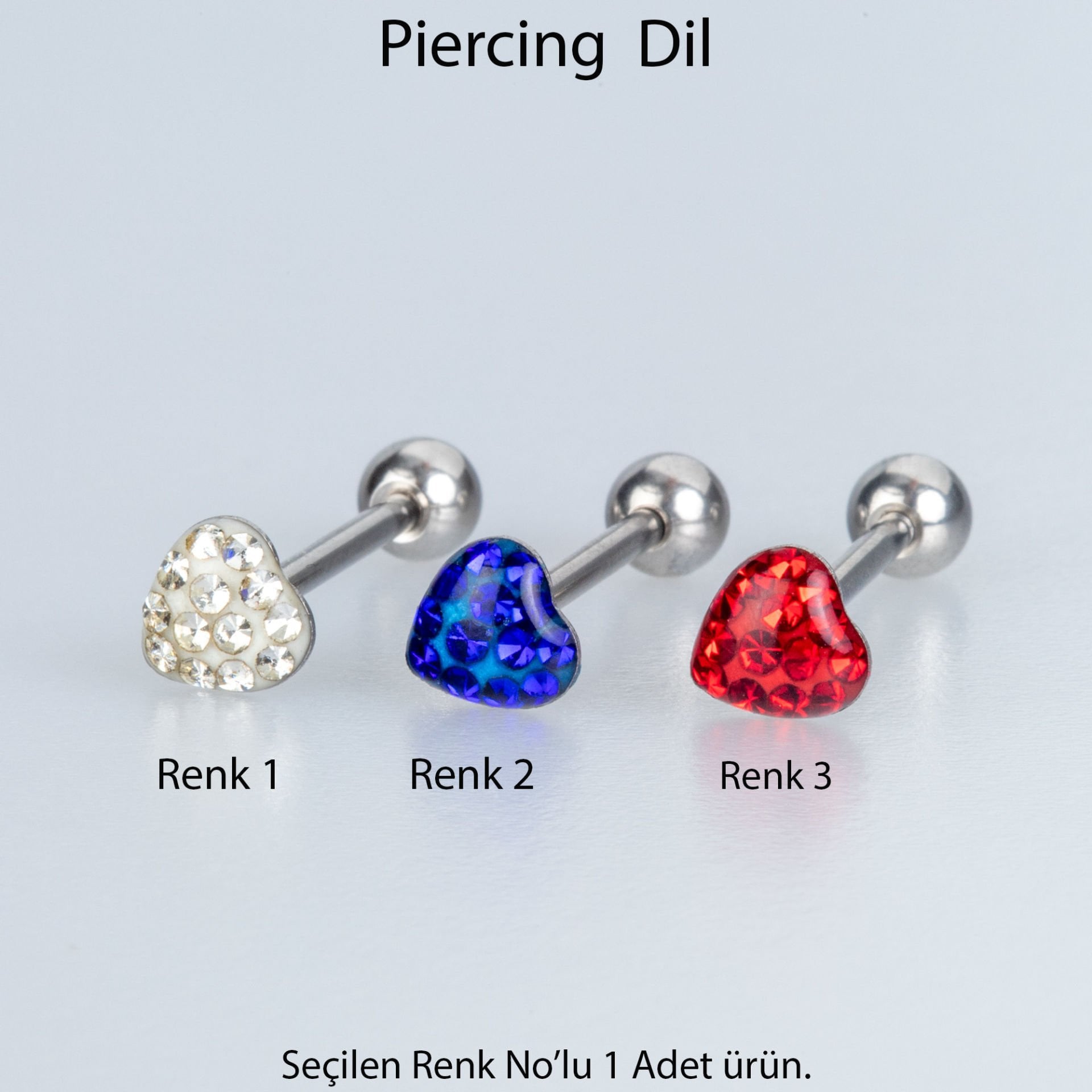 Piercing Şambala Kalp Dil Renk 1