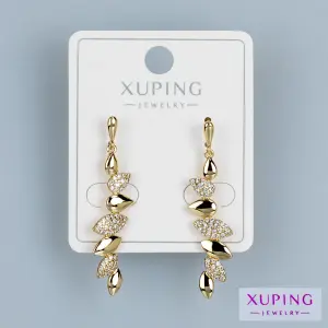Toptan Xuping Yaprak Sallantılı Küpe