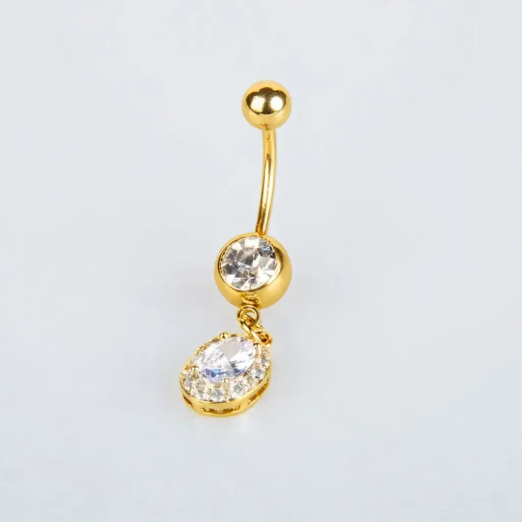 Piercing Göbek Taşlı Sarı