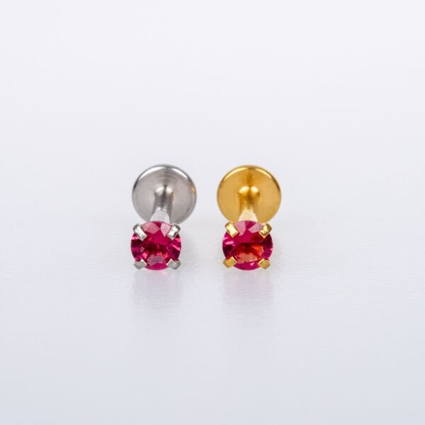 Piercing Labret Yuvarlak Taş