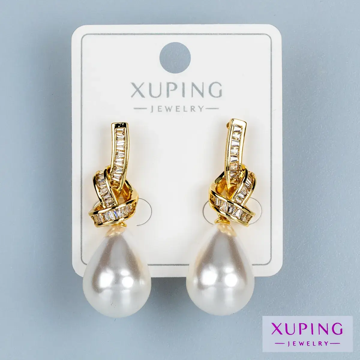 Toptan Xuping İnci Sallantılı Küpe