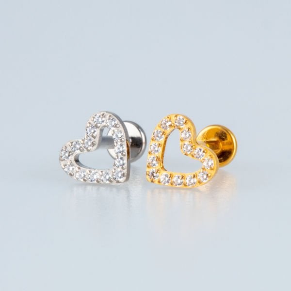 Piercing Titanyum Tragus Kalp