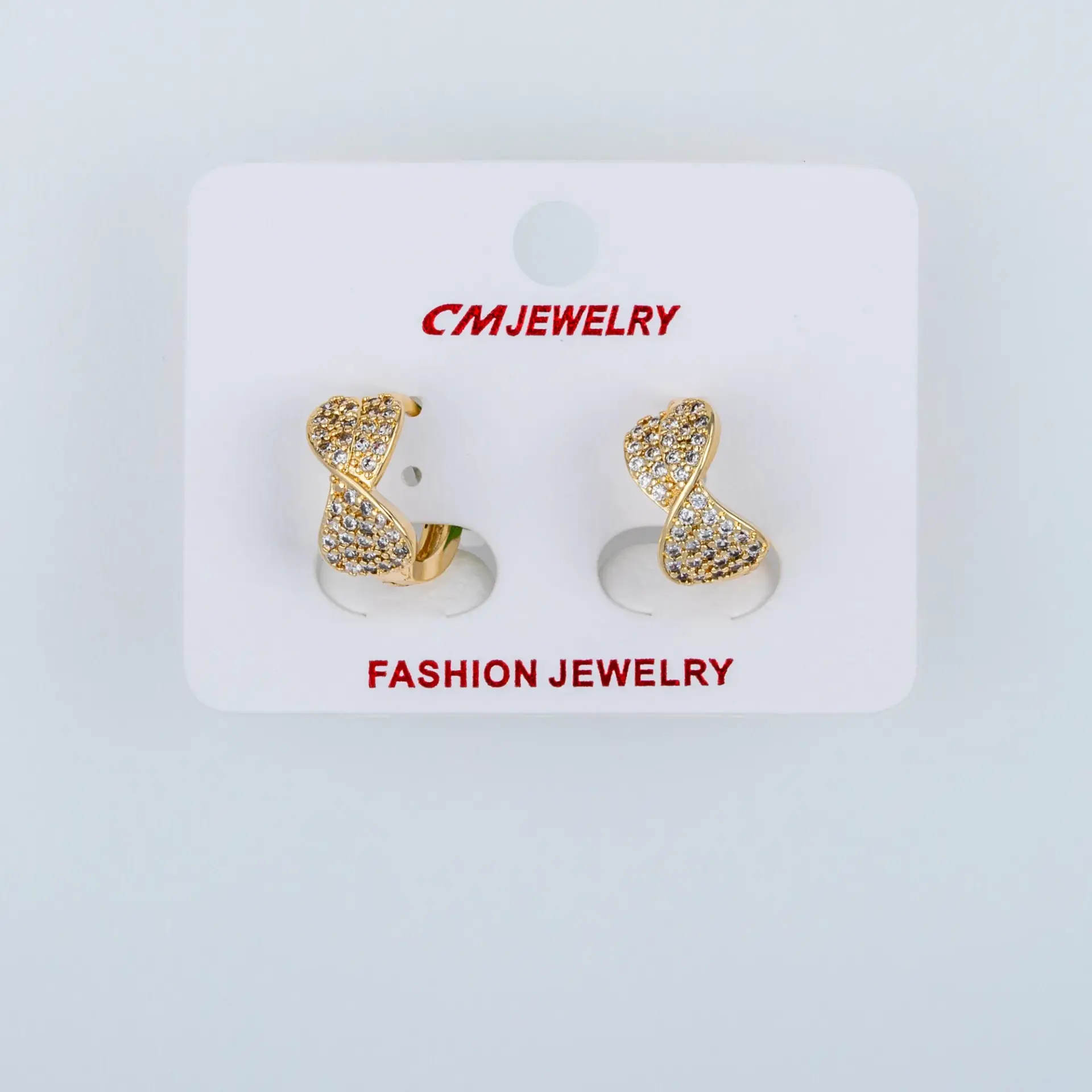 CM Jewelry 14K Kaplama Tırnaklı Halka Küpe