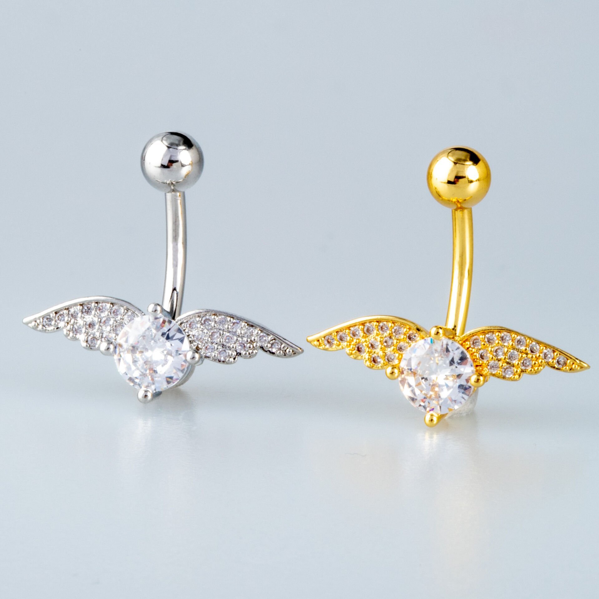 Piercing Göbek Kanat 6mm Taş