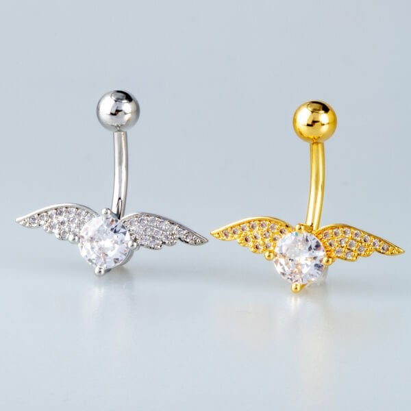 Piercing Göbek Kanat 6mm Taş